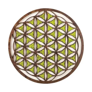 Beställ nu Geometric Canvastavla Grön/Brun/Vit - Inredning
