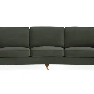 Kundfavorit Bloomington Howard Lyx 4-sits Svängd Manchestersoffa Mörkgrön - Möbler