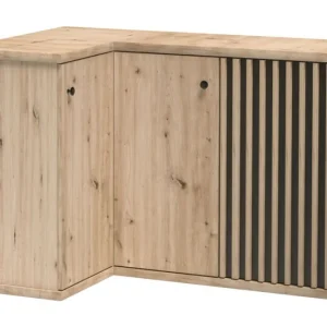 Billig Aldbrough Hörnbyrå 123x86x82 cm Natur/Svart - Förvaring