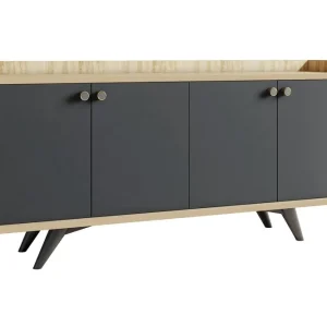 risnedsättning Qeleddun Avlastningsbord 150 cm Antracit/Natur - Möbler