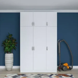 Ostin Garderob 6 Skåp 55x145 cm Vit - Förvaring Nyhet
