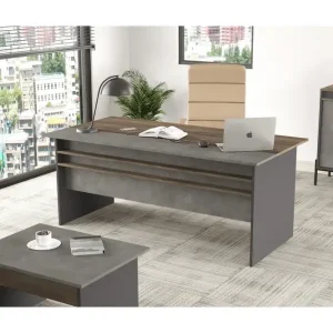 Outlet Desgrar Skrivbord 180 cm Brun/Betonggrå/Antracit - Möbler