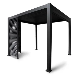 Paviljong vägg Mirador 93x235 cm Mör kgrå aluminium - Utemöbler & utemiljö Sista chansen