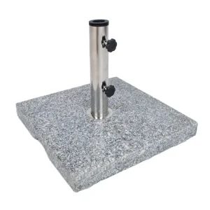 Premium Parasollfot 45x45 cm/30 kg Granit - Utemöbler & utemiljö