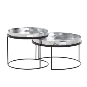 Erbjudandepris Wohnling Wilhem Satsbord 46 cm Rund Silver - Möbler