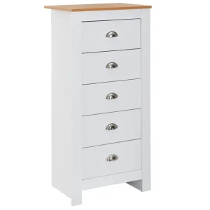 Seddik Sideboard 39 cm Rektangulär Vit/Natur - Förvaring Billigare