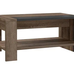Elhovo Soffbord 90 cm Brun/Svart - Möbler Sänkt pris