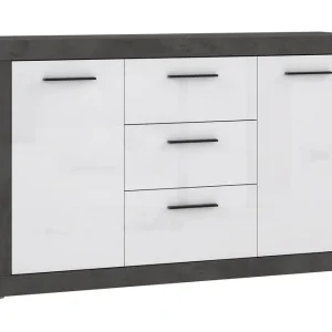 Snabb frakt Kranea Sideboard 41x143 cm Grå/Vit - Förvaring