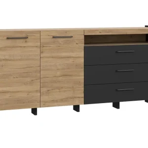 Lägg i varukorgen Gevgelija Sideboard 41x187 cm Brun/Svart - Förvaring