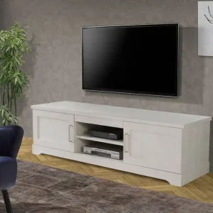 Rabatter Svetis Tv-bänk 183 cm Vit - Möbler