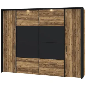 Billigare Vergina Garderob 62x280 cm Brun/Svart - Förvaring