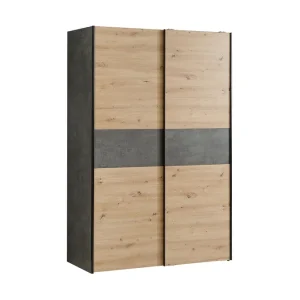 Kampanj Shipts Garderob 62x120 cm Ljus Natur/Grå - Förvaring