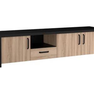Kundfavorit Konitsa Tv-bänk 210 cm Brun/Svart - Möbler