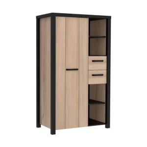 Outlet Konitsa Highboard 53x91 cm Brun/Svart - Förvaring