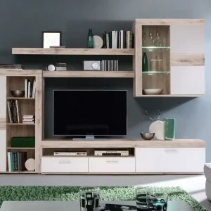 Dolnis Tv-möbelset 41x300 cm Brun/Vit - Möbler Endast idag