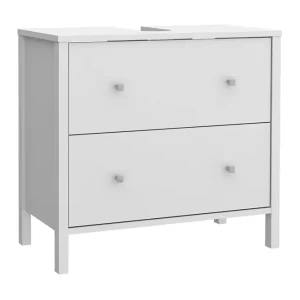 Endast denna vecka Elsassona Tvättställsskåp 35x64 cm 2 Lådor Vit - Förvaring
