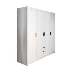 Billigare Norrbyn Garderob 53x190x176,3 cm Vit - Förvaring
