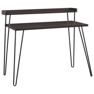 Dorel Home Haven Skrivbord 114 cm med Förvaring Hylla Espresso/Svart Dorel Home - Möbler Lågt pris
