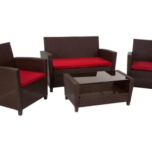 Dorel Home Malmo Loungegrupp Utomhus Konstrotting Brun Dorel Home - Utemöbler & utemiljö Beställ idag