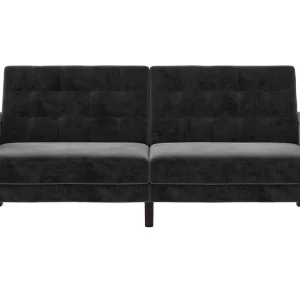 Billigare Dorel Home Porter 2-sits Bäddsoffa Sammet/Grå Dorel Home - Möbler