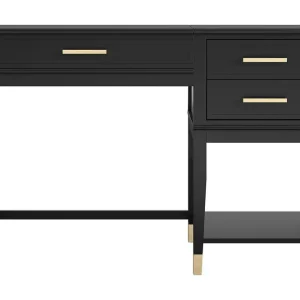 Sänkt pris CosmoLiving Westerleigh Skrivbord 116 cm Höj- och sänkbar 3 Lådor Svart CosmoLiving - Möbler