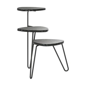 Novogratz Athena Sidobord 55 cm Marmorlook/Svart Novogratz - Möbler I lager