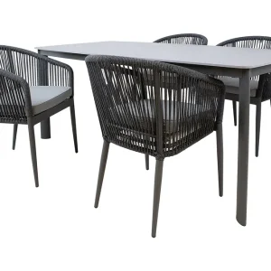 Rabatt Ecco Matgrupp Utomhus med 4 Utestolar - Utemöbler & utemiljö