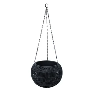Begränsat antal Wicker Hängande Kruka D32xH22 cm Svart - Inredning