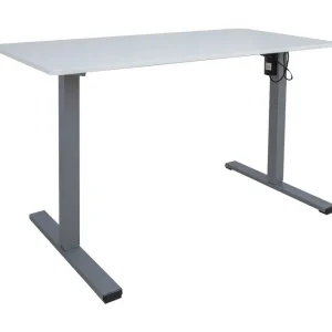 Outlet Skrivbord Ergo Optimal med motor 120x60 cm Vit/Grå - Möbler