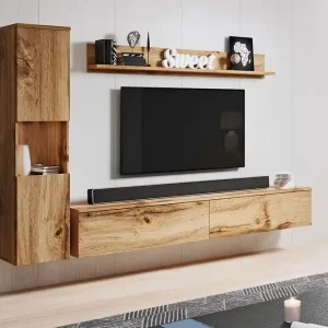 Kanehiro Tv-möbelset Natur - Möbler Rabatt