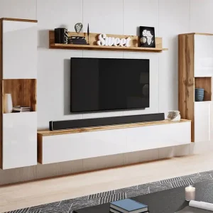 Kanehira Tv-möbelset Natur/Vit - Möbler Fynd