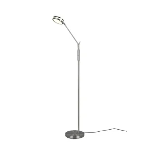 Trio Lighting Franklin LED Golvlampa borstad stål Borstad stål - Belysning Extra rabatt