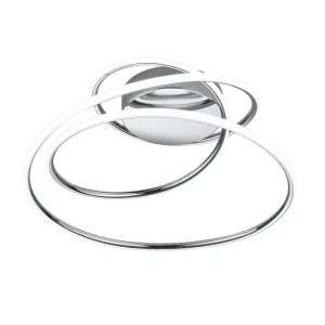 I lager Trio Lighting Bologna LED Plafond krom 4000K Krom - Belysning