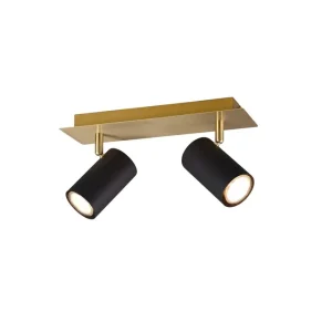 Rabatt Trio Lighting Marley spot 2L GU10 svart/ guld Svart/Guld - Belysning