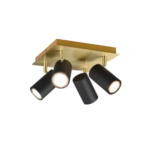 Trio Lighting Marley spot 4L GU10 svart/ guld Svart/Guld - Belysning risnedsättning