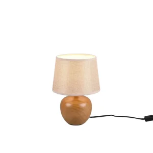 Trio Lighting Luxor Bordslampa 26cm E14 beige/ trä Beige/Trä - Belysning Rea