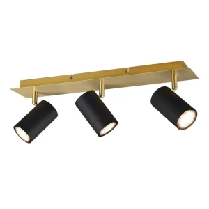 Trio Lighting Marley spot 3L GU10 svart/ guld Svart/Guld - Belysning Beställ idag