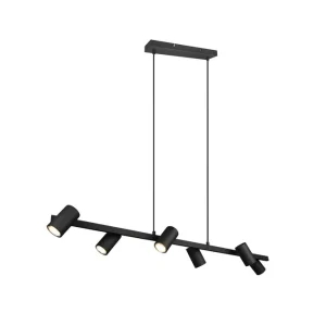Trio Lighting Marley Taklampa 115cm 6L 6xGU10 mattsvart Matt svart - Belysning Fynd
