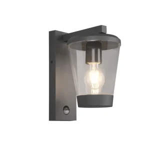 Trio Lighting Cavado vägglampa E27 antracit rörelsessensor Antracit - Belysning risnedsättning
