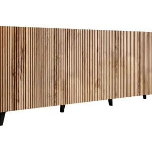 Scandinavian Choice Juniskär Skänk med Förvaring trä 40x82x200 cm Svart / Ek / Ribbad - Förvaring Rabatter