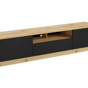 risnedsättning Louetta Tv-bänk 200 cm Brun/Svart - Möbler
