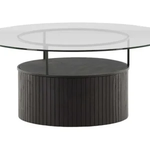 Furniture Fashion Bovall Soffbord 90 cm Svart - Möbler Begränsat erbjudande