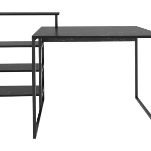 Andifli Skrivbord 60x76,8x133 cm med förvaring Svart - Möbler Beställ nu