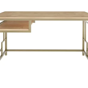 Reapris Vinresk Skrivbord 60x74,8x120 cm Guld/Brun - Möbler