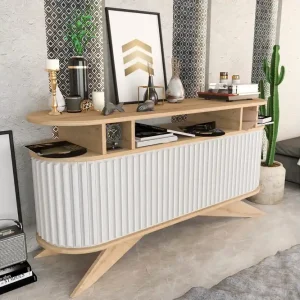I lager Andifli Sideboard 43x75x150 cm Ek - Förvaring