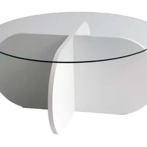 Pakalni Soffbord 75x35x75 cm Runt Vit - Möbler I lager