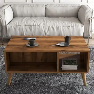 Rabatt Soffbord Elrasmo Soffbord 90x54x90 cm Brun - Möbler
