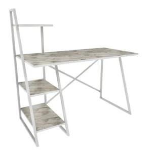 Andifli Skrivbord 60x120x120 cm med förvaring Vit - Möbler Snabb frakt