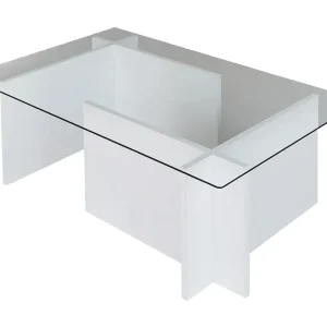 Almasi Soffbord 105x40x105 cm Vit - Möbler Rea