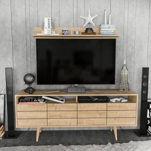 Rabatt Andifli Tv-möbelset 160x64,5 cm Blå - Möbler